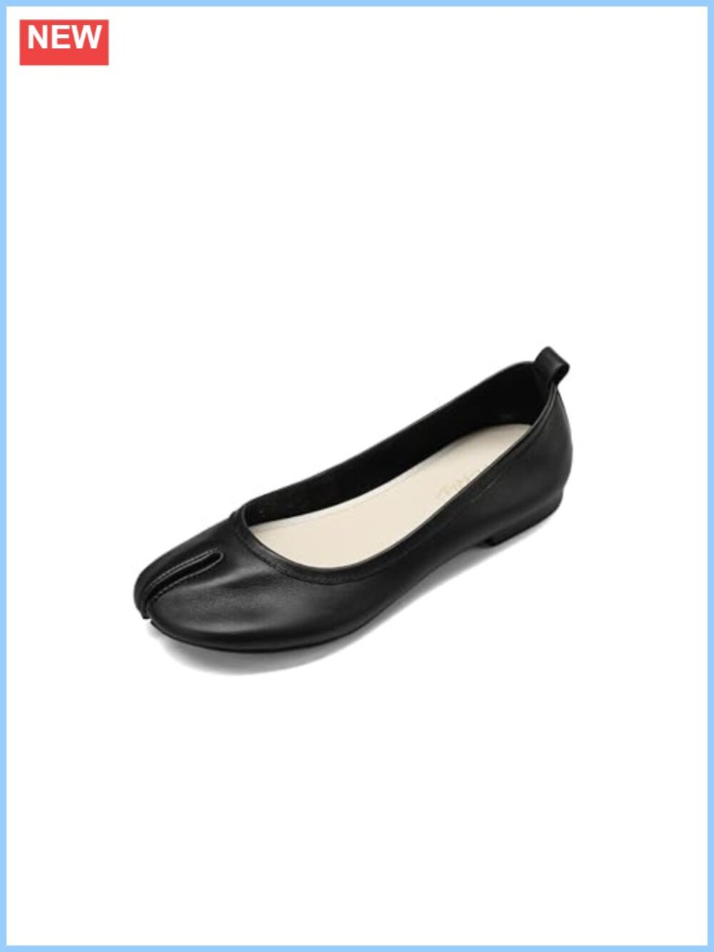 Genuine Leather Tabi Ballet Flats Split Toe Slip On Women's Minimalist